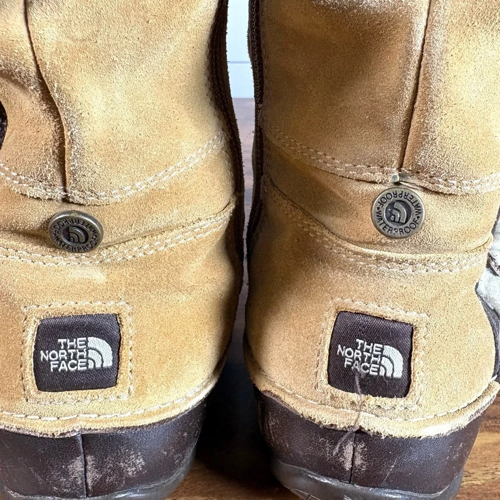 The North Face Primaloft Tall Suede Winter Boots Women’s 7 Brown Tan Waterproof